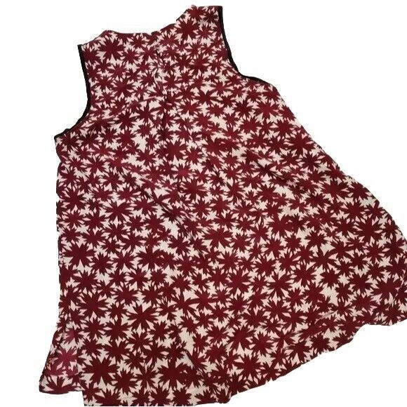 Madewell Silk Tank Top Size XS Pressed Flower High Low Sleeveless Asian Inspired - Picture 4 of 10